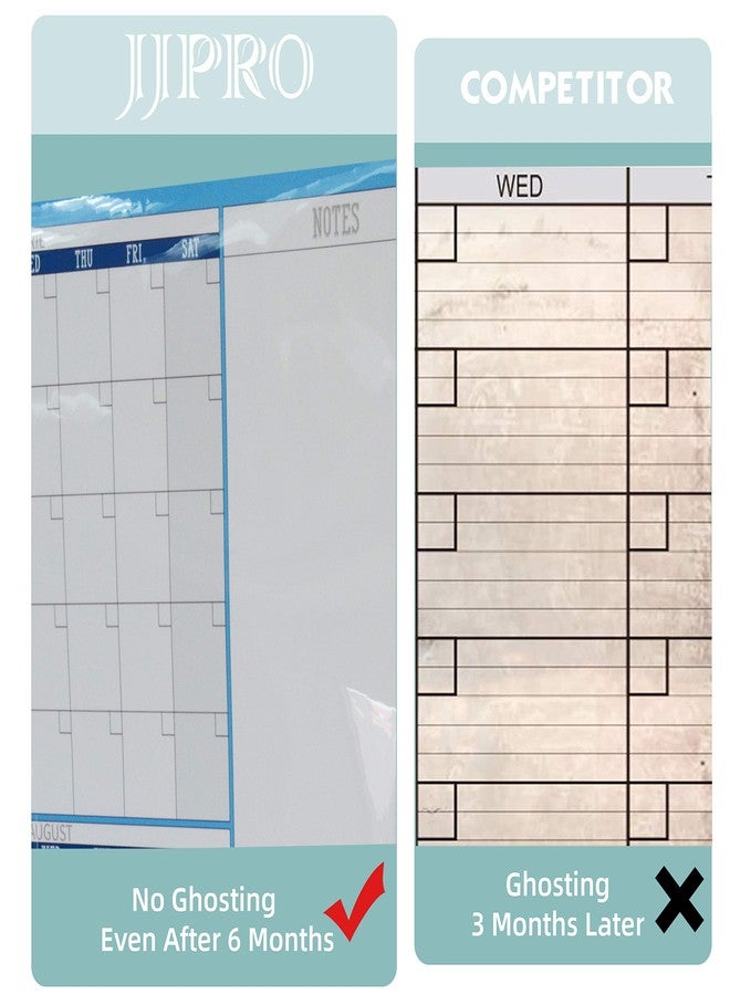 JJPRO Large Dry Erase Wall Calendar - 38" x 72" - Undated Blank Reusable Yearly Calendar - Giant Whiteboard Annual Poster - Laminated Office Jumbo 12 Month Calendar - Image 5